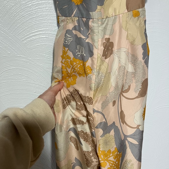 Alice McCall Easy on the Eyes Jumpsuit Floral Pastel Silk Draped Bow Cut Out - Picture 11 of 13